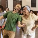 Fuad Elhage dancing with seniors